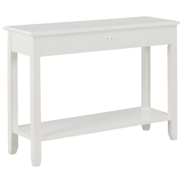 Tables Console Table White 110X35x80 Cm Wood