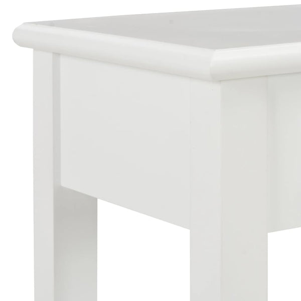 Tables Console Table White 110X35x80 Cm Wood