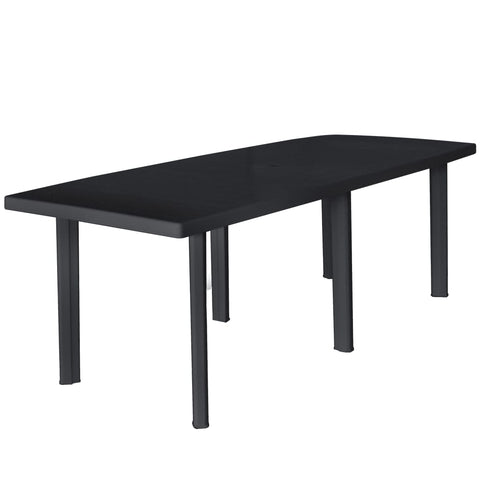 Garden Table Anthracite 216X90x72 Cm Plastic