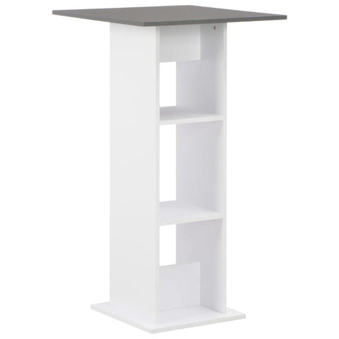 Bar Tables Bar Table White And Anthracite Grey 60X60x110 Cm