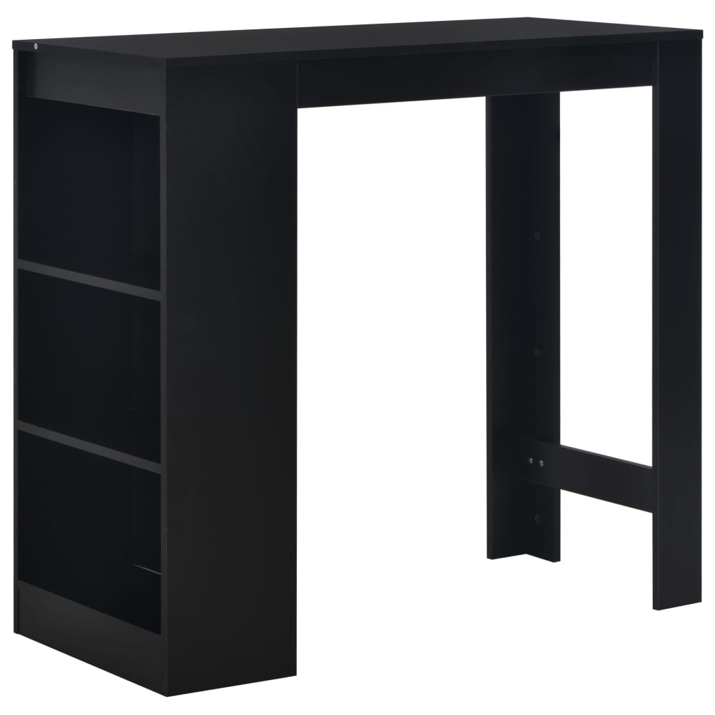 Bar Tables Bar Table With Shelf Black 110X50x103 Cm