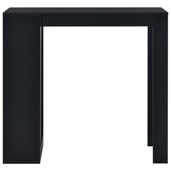 Bar Tables Bar Table With Shelf Black 110X50x103 Cm