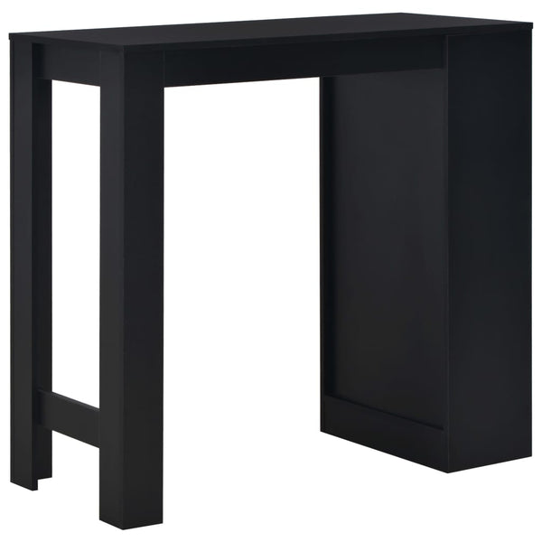 Bar Tables Bar Table With Shelf Black 110X50x103 Cm