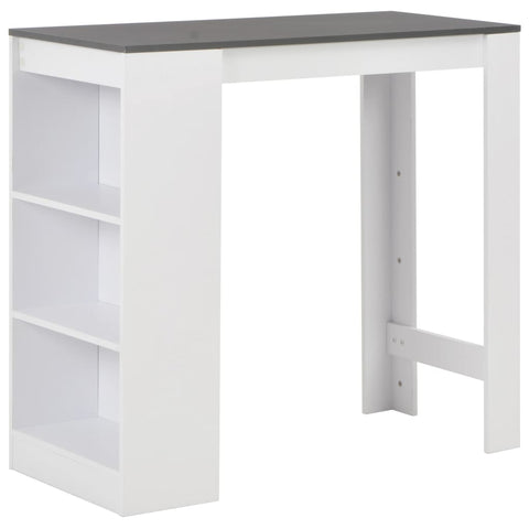 Bar Tables Bar Table With Shelf White 110X50x103 Cm