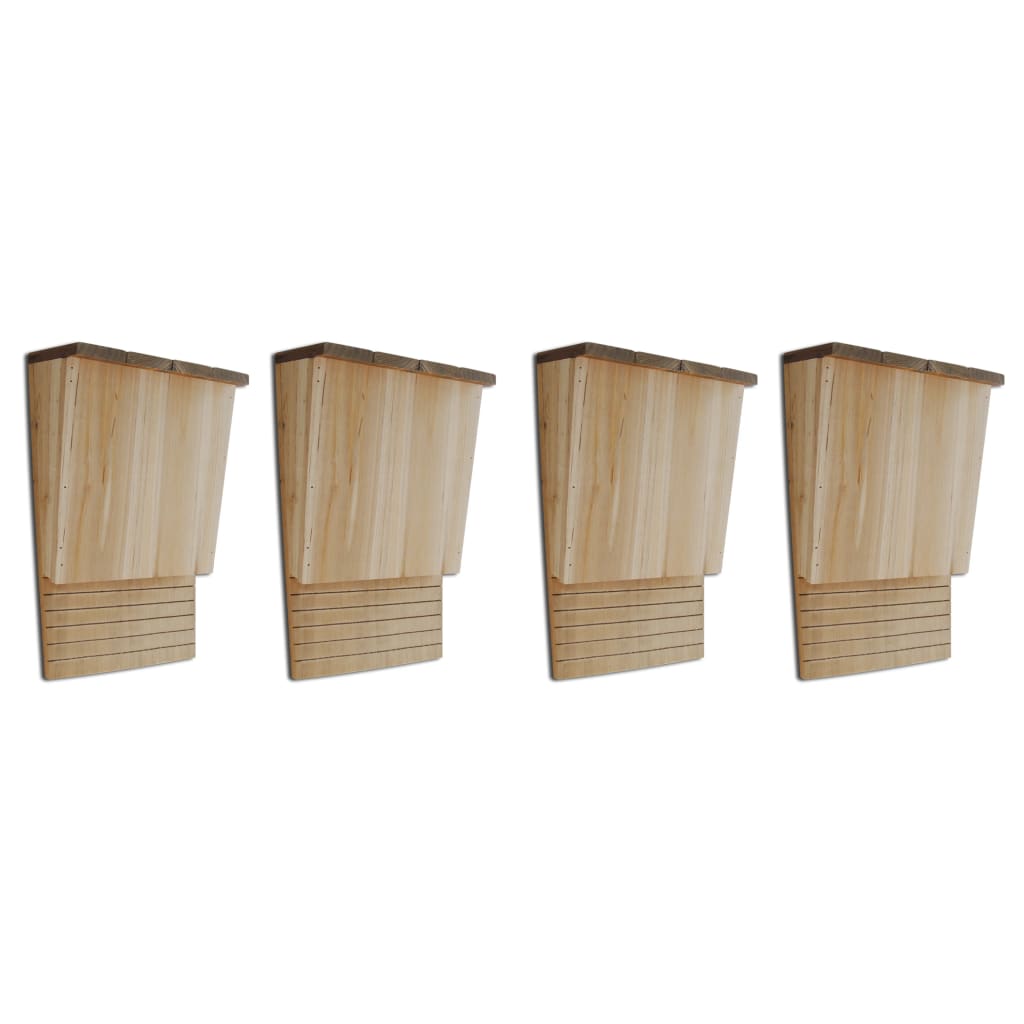 Bird Cages Bat Houses 4 Pcs 22X12x34 Cm Wood