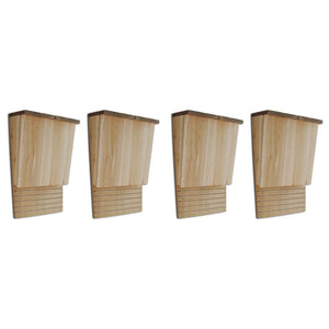 Bird Cages Bat Houses 4 Pcs 22X12x34 Cm Wood