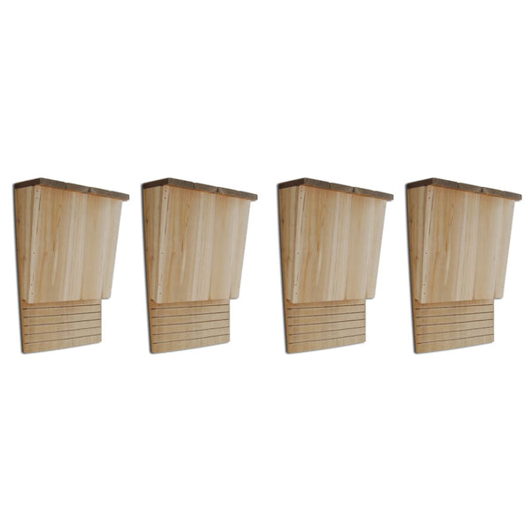 Bird Cages Bat Houses 4 Pcs 22X12x34 Cm Wood