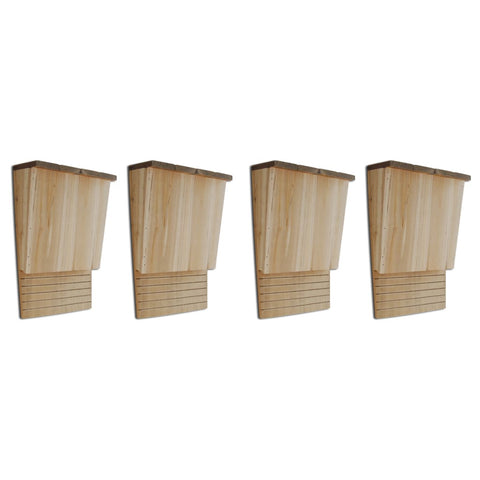 Bird Cages Bat Houses 4 Pcs 22X12x34 Cm Wood