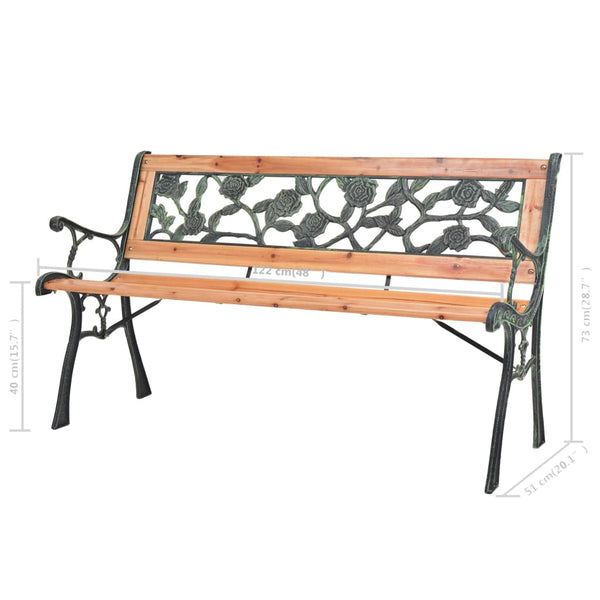 Patio Benches Garden Bench 122 Cm Wood