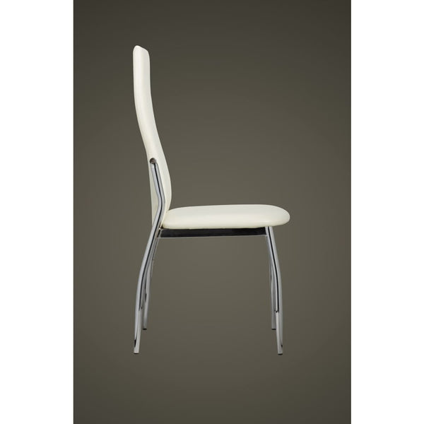 Dining Chairs 4 Pcs White Faux Leather