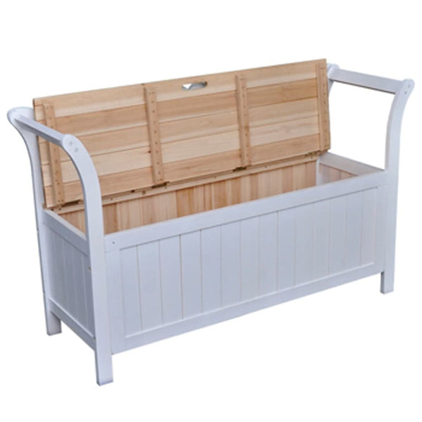 Benches Storage Bench 126X42x75 Cm Wood White