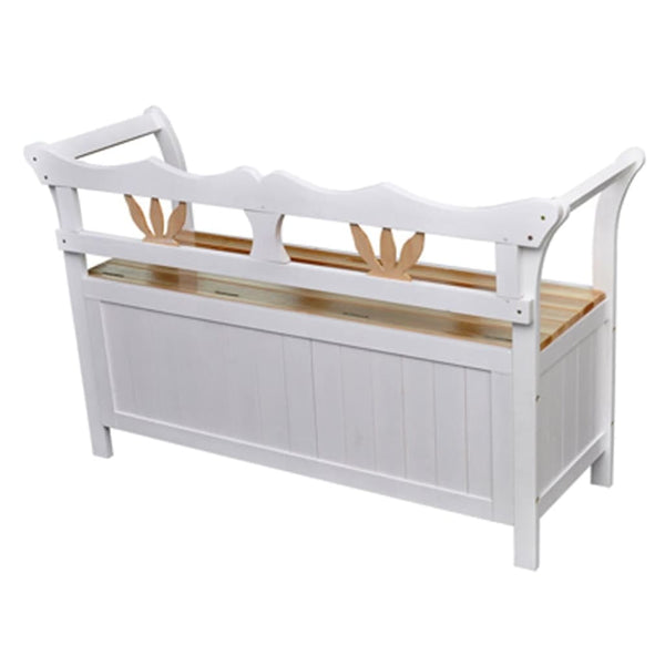 Benches Storage Bench 126X42x75 Cm Wood White