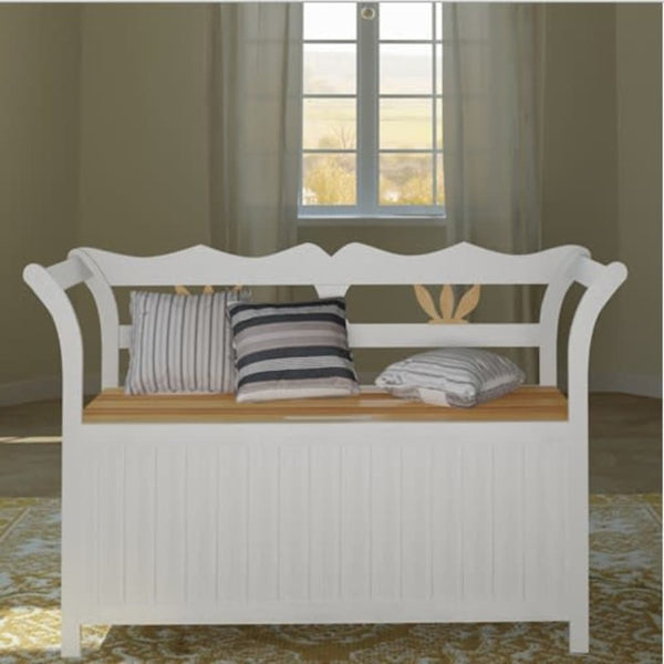 Benches Storage Bench 126X42x75 Cm Wood White