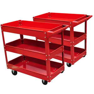 Other Tool Storage 2 X Workshop Tool Trolley 100 Kg 3 Shelves