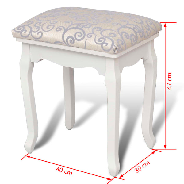 Ottomans, Footstools & Poufs Dressing Stool Warm White Fabric