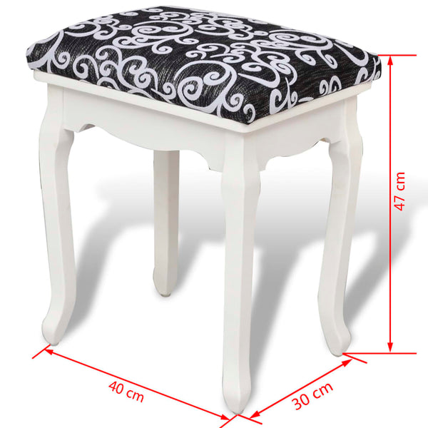 Dressing Tables Dressing Stool Black Fabric