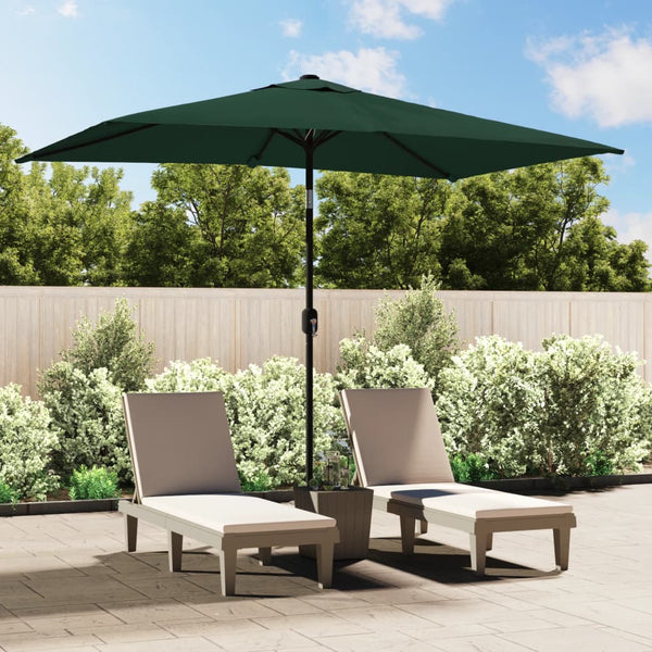 Patio Umbrellas Parasol 200 X 300 Cm Green Rectangular