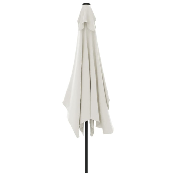 Patio Umbrellas Parasol 200 X 300 Cm Sand White Rectangular