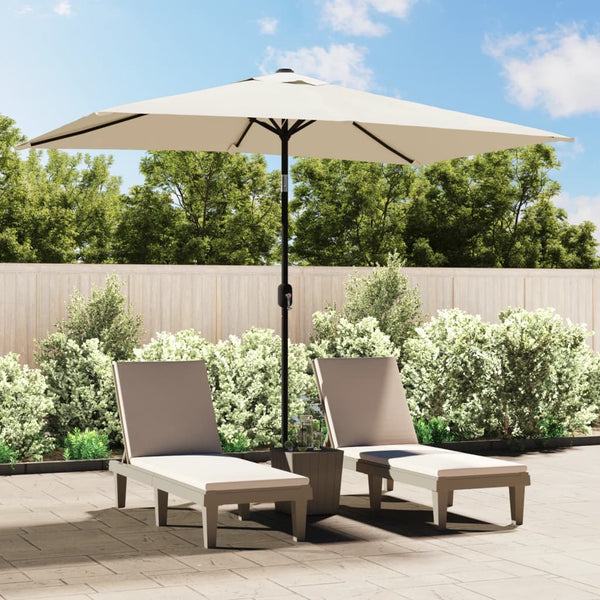 Patio Umbrellas Parasol 200 X 300 Cm Sand White Rectangular