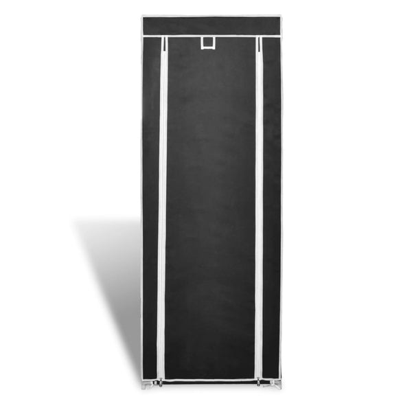 Shoe Cabinets Fabric Shoe Cabinet With Cover 162 X 57 29 Cm Black