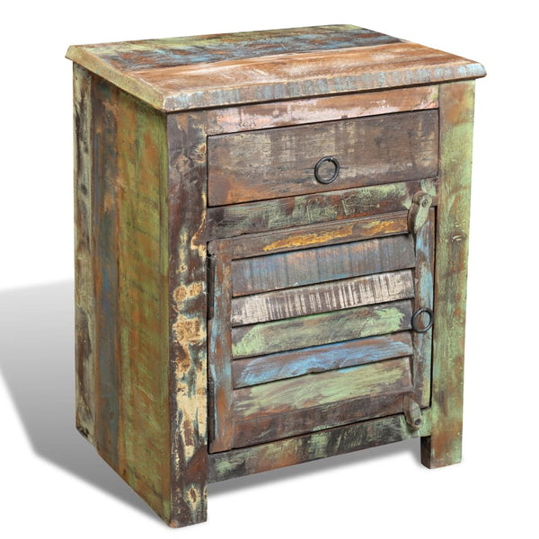 Side Tables End Table With 1 Drawer Door Reclaimed Wood