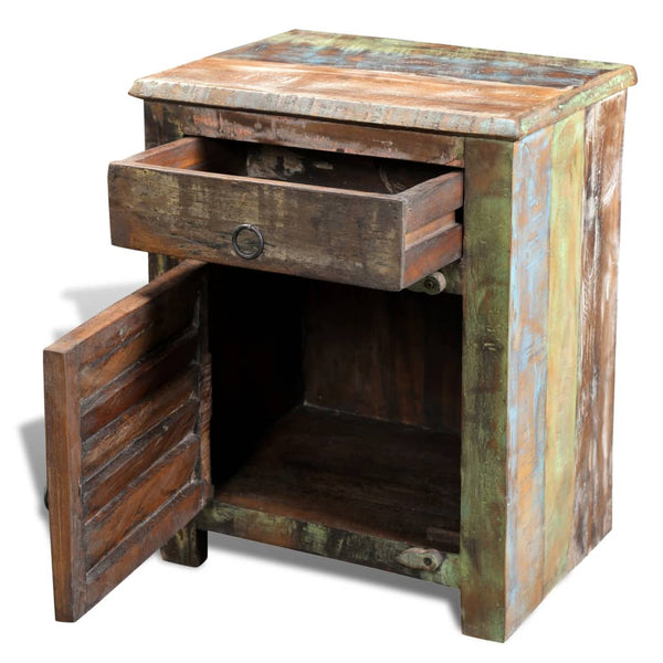 Side Tables End Table With 1 Drawer Door Reclaimed Wood