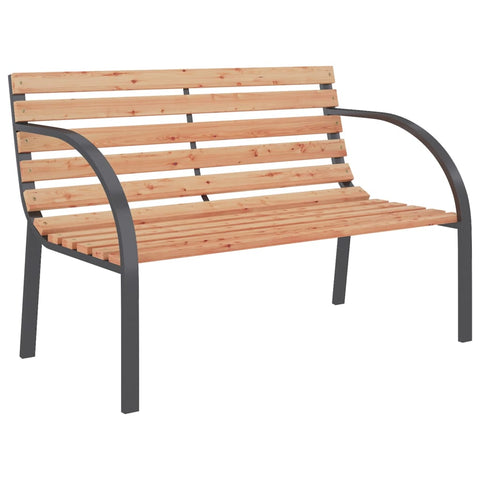 Patio Benches Garden Bench 120 Cm Wood And Iron