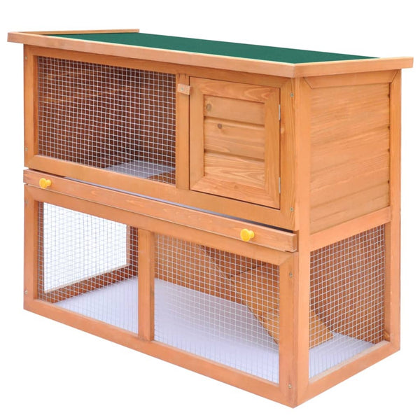 Small Animal Cages & Hutches Outdoor Rabbit Hutch Small Animal House Pet Cage 1 Door Wood