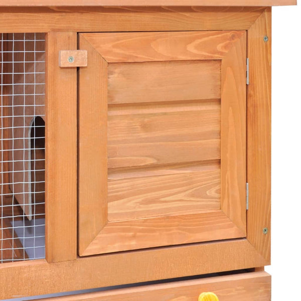 Small Animal Cages & Hutches Outdoor Rabbit Hutch Small Animal House Pet Cage 1 Door Wood