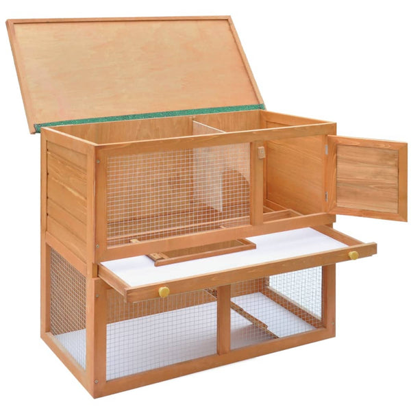 Small Animal Cages & Hutches Outdoor Rabbit Hutch Small Animal House Pet Cage 1 Door Wood