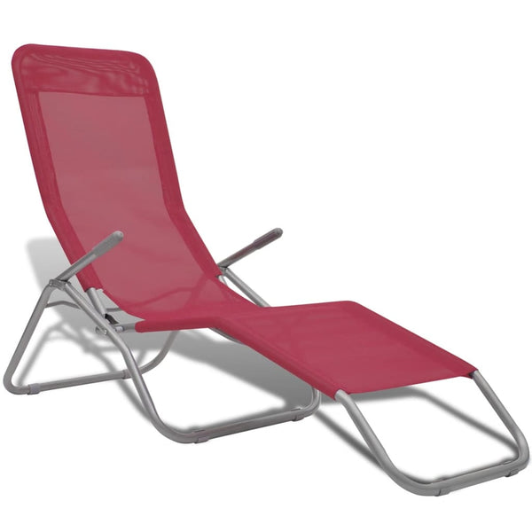 Loungers Sun 2 Pcs Steel Frame And Textilene Red