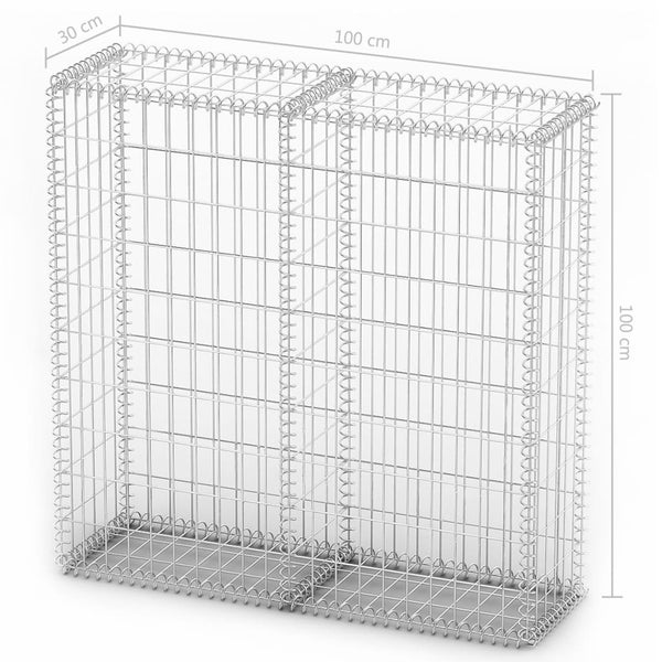 Gabion Baskets Gabion Basket With Lids Galvanised Wire 100 X 30 Cm