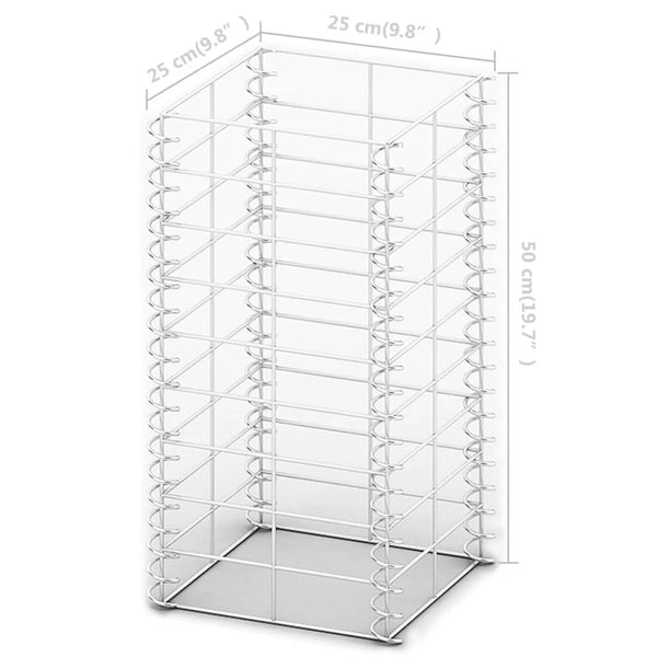 Gabion Baskets Gabion Set 3 Pcs Galvanised Wire 25 X 150 Cm