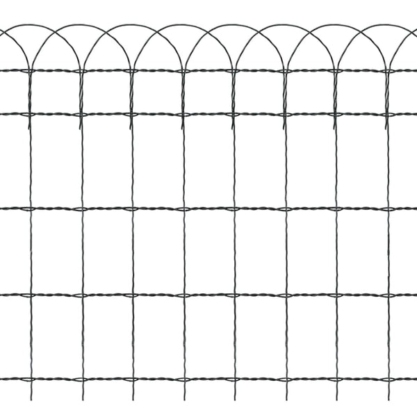 Garden Edging & Borders Garden Border Fence Powder Coated Iron 10X0.65 M