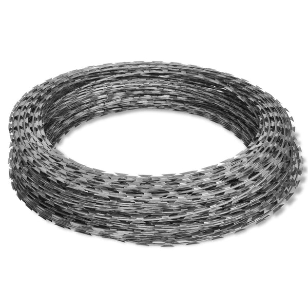 Mesh Nato Razor Wire Helical Roll Galvanised Steel 100 M