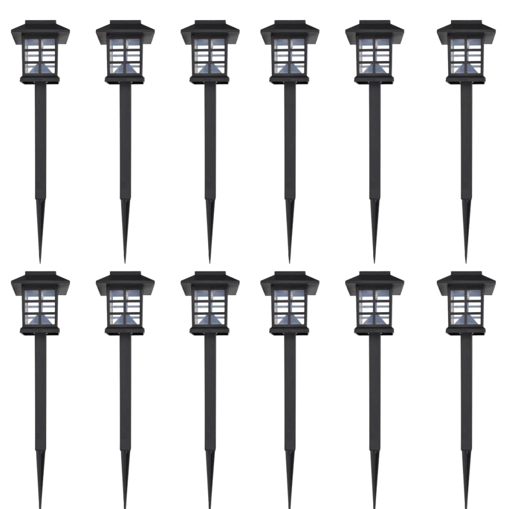 Landscape & Walkway Lights Outdoor Solar Lamp Led Light Set 12 Pcs With Spike 8.6 X 38 Cm