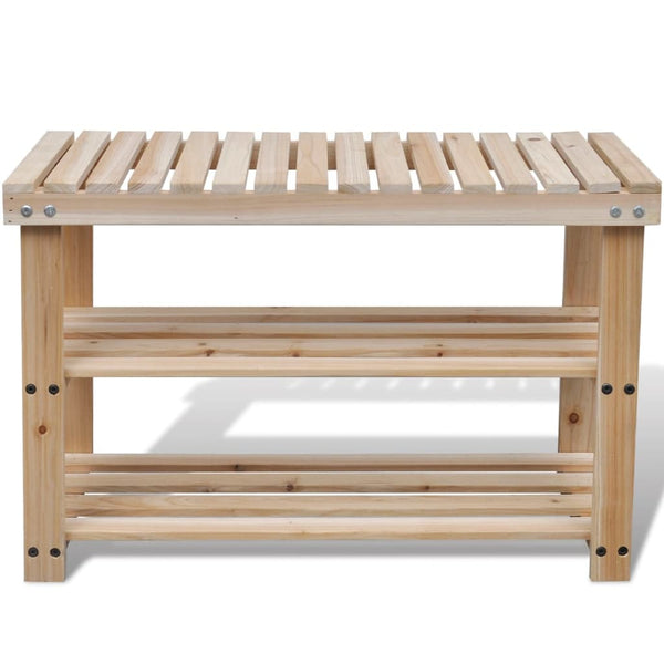 Shoe Racks 2 In 1 Shoe Rack With Bench Top Solid Fir Wood