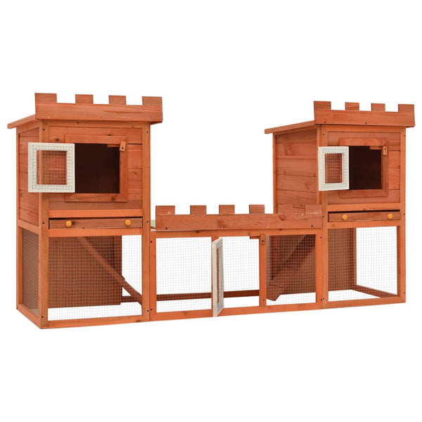 Small Animal Cages & Hutches Outdoor Large Rabbit Hutch House Pet Cage Double