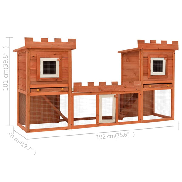 Small Animal Cages & Hutches Outdoor Large Rabbit Hutch House Pet Cage Double