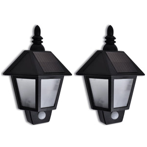 Landscape & Walkway Lights Solar Wall Lamp With Motion Sensor 2 Pcs