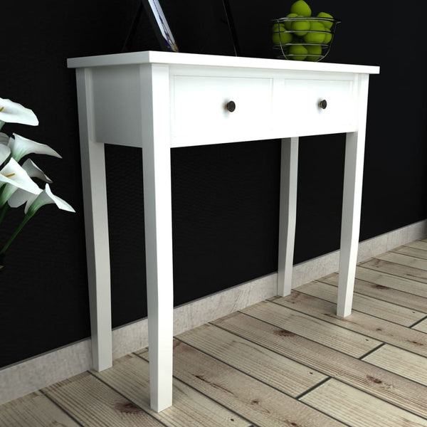 Hall Tables Dressing Console Table With Two Drawers White