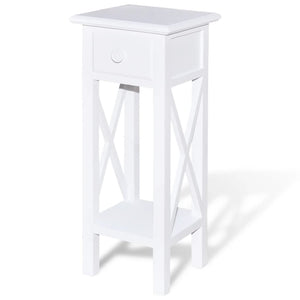 Side Tables Side Table With Drawer White