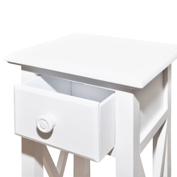 Side Tables Side Table With Drawer White