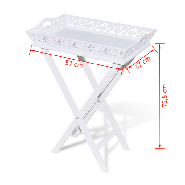 Side Tables Side Table With Tray White