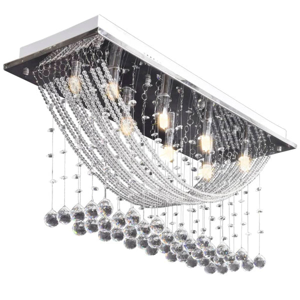 Chandeliers & Ceiling Fixtures Ceiling Lamp With Glittering Glass Crystal Beads 8 X G9 29 Cm