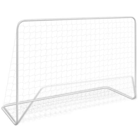 Soccer Goals Football Goal With Net 182X61x122 Cm Steel White