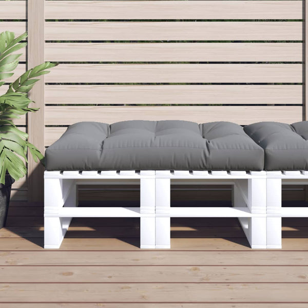 Patio Chairs Pallet Cushion 120X80x12 Cm Grey Fabric