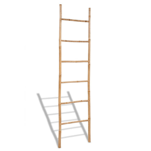 Towel Racks Bamboo Towel Ladder With 6 Rungs