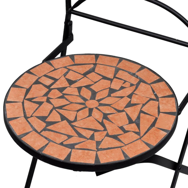 Patio Chairs Folding Bistro Chairs 2 Pcs Ceramic