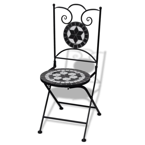 Patio Chairs Folding Bistro Chairs 2 Pcs Ceramic